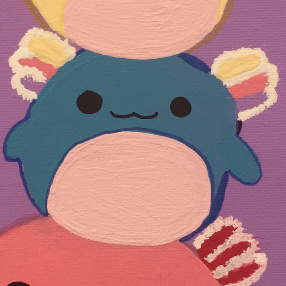 Squishmallow Axolotls Canvas Painting - Picture 4 of 5
